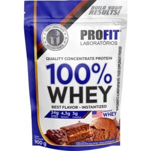 100% WHEY CONCENTRATE / 900G /  REFIL / 1 UN. / CHOCOLATE / PROFIT