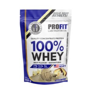 100% WHEY CONCENTRATE / 900G / REFIL  / 1 UN. / BAUNILHA / PROFIT