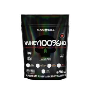 WHEY 100% HD / 900G / REFIL / 1 UN. / MORANGO / BLACK SKULL