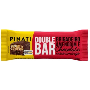 PINATI DOUBLE BAR  / 35G / UND / BARRA / BRIGADEIRO AMENDOIM E CHOCOLATE MEIO AMARGO